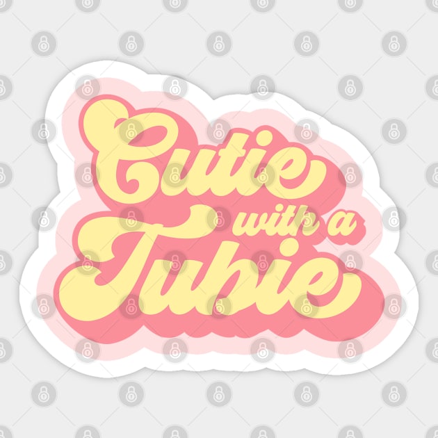 Cutie With A Tubie Feeding Tube Awareness G-button G-tube Sticker by ArtsyTshirts